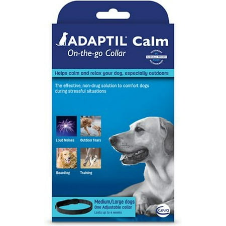 Adaptil Calm On-the-go Adjustable Calming Collar for Medium/Large (Best Collar For Bernese Mountain Dog)