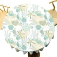 thumbnail image 5 of Odenmar Daisy Floral Round Tablecloth 60 Inch, Farmhouse Waterproof Table Cover, Rustic Flower Design for Dining Table, Kitchen, Party Indoor Outdoor, 5 of 6
