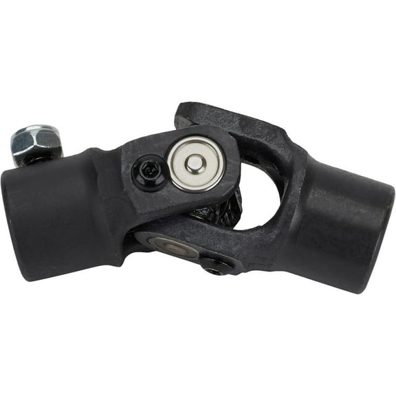 Speedway Motors Steering U-Joint, 3/4-36 Spline to 3/4 Inch Weld-On, Forged Steel, Black Oxide Finish, 3-3/4" Length, Durable and Easy-to-Install for Steering System Setups