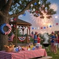 thumbnail image 2 of 4th of July Tree Decorations, Independence Day Decorations, Patriotic Ornaments Set with Red White Blue Stars, for Labor Day, Memorial Day Home Party Tree Decor, 18pcs, 2 of 6