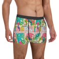 thumbnail image 5 of Men's Boxer Briefs, Exotic Colorful Parrot Flower Soft Comfy Mens Underwear Boxer Briefs Breathable With Widen Waist, 5 of 7