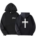 thumbnail image 2 of Sudadera con capucha con estampado de cruz de Jesús para hombre, diseño de hombre, sudadera con cordón, sudadera con capucha Harajuku para primavera y otoño, ropa deportiva con capucha, 2 of 5