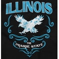 thumbnail image 2 of Illinois Cute Floral Bald Eagle Women's Graphic T Shirt Tees Brisco Brands S, 2 of 5