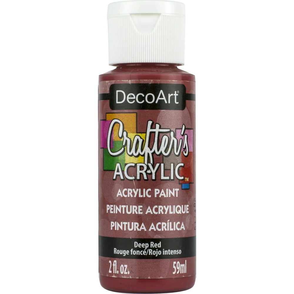 DecoArt Crafter's Acrylic Paint, 2 oz., Deep Red