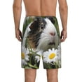 thumbnail image 5 of Salouo Daisy Guinea Pig Pattern Men's Sleep Pajama Shorts,Pajama Bottoms Elastic Waistband Sleep Pajama Short PJ Shorts for Men -Large, 5 of 6