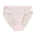 thumbnail image 2 of Voncos Womens Comfort Stretch Plus Size Lace Panties - Pink, Feminine Breathable Underwear with Scalloped Edge, 1XL-4XL,Size 2XL, 2 of 3
