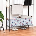 thumbnail image 3 of Yayeee Foldable Storage Basket for Shelves with Handles Waterproof Cloth Bins, Blue Ice Hockey, 3 of 7
