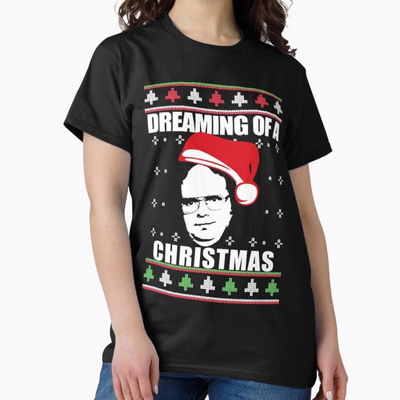 Im Dreaming Of A Dwight Christmas Ugly Xmas Sweater Style Art Unisex T-Shirt up to size 5XL