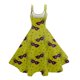 thumbnail image 3 of WILLBEST Vestidos Para Mujer Vestido De Temperamento Retro Con Falda Grande Y Tirantes Estampados De Carnaval Para Mujer 1105, 3 of 3