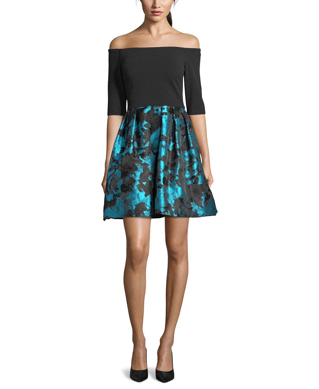 petite off the shoulder dress