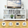 thumbnail image 3 of Resenkos Entertainment Centers,TV Stands,Wooden TV Stand Entertainment for TVs up to 55 Inch with X-Shaped Frame-White, 3 of 9
