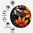 thumbnail image 4 of Floral African Authentic Flowers Pattern Polyester Universal Spare Wheel Tire Cover Wheel Covers for Trailer RV SUV Truck Camper, 4 of 5
