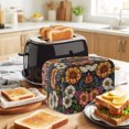 thumbnail image 3 of Toaster Cover 4 Slice, Vintage Flower Dustproof Bakeware Oven Protector with Top Hook, Cottagecore Blooms Spring Botanical Waterproof Small Kitchen Appliance Toasters Dust Cover, 12"x11"x8", 3 of 9