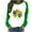 #097 Green, variant on Women’s St. Patrick Sweatshirt Holiday Clover Graphic Cozy Seasonal Everyday Pullover, Red,XL