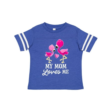 

Inktastic My Mom Loves me with Two Flamingos Gift Toddler Boy or Toddler Girl T-Shirt