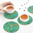 thumbnail image 7 of Fuzoiu Funny Animals in Jungle Print Leather Coasters Set,Drink Coasters Set of 6,for Tabletop Protection, Durable PVC Coasters,Home Décor and Housewarming Gift,Round Shape, 7 of 7