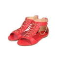 thumbnail image 5 of New Women Liliana Daisy-72 Leatherette Open Toe Side Chain Lace Up Flat Sandal, 5 of 5
