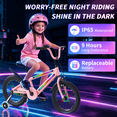 thumbnail image 6 of ICEELF 16 Inch Light Up Kids Bike with Rainbow Frame & Wheel Lights, Toddler Bicycle with Training Wheels for Boys Girls Ages 4-7, 6 of 9