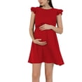 thumbnail image 1 of Lucakuins Vestido de Maternidad para Mujer, Mini Vestido de Embarazo con Cuello Redondo y Cuello Redondo para Casual Diario Lucakuins moda, 1 of 6