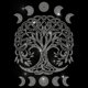 thumbnail image 1 of Parche de transferencia de calor para reparar ropa con diseño de árbol de la vida, con cristales de imitación termoadhesivos, fases lunares, 1 of 9