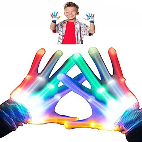 Best Gifts superwinky Colorful Flashing Light Up Gloves for Kids