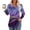 A028_Purple, variant on LHVUOA Christmas Tunics for Women Dressy Casual Blouses Pleated Scooped Neck Tunic Tops Christmas Print Plus Size Tees