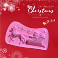 thumbnail image 4 of Billuyoard Navidad Santa Claus trineo alce pastel molde silicona decoración molde Navidad Chocolate galletas pudín molde herramienta Kits de decoración para fiestas Billuyoard HA038441-00, 4 of 6