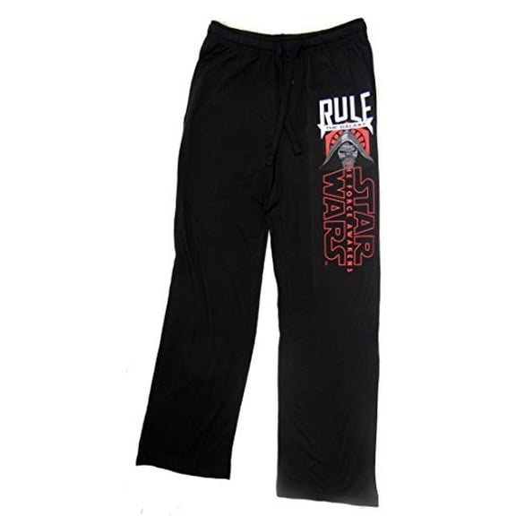 Star Wars Kylo Ren Rule The Galaxy Black Sleep Pants (Small,Black)