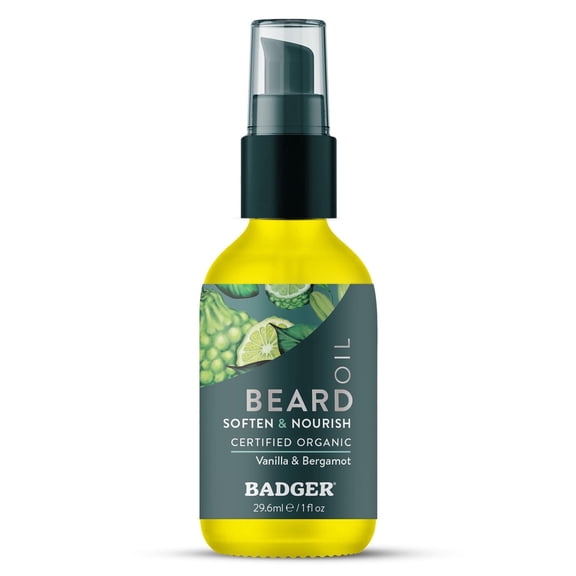 Badger Beard Oil, Bergamot & Vanilla, 1 fl oz