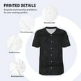 thumbnail image 5 of Fotbe Black Glitter Baseball Jersey Shirt for Men and Women, Casual Short Sleeves Button Down T-Shirt-XX-Large, 5 of 9