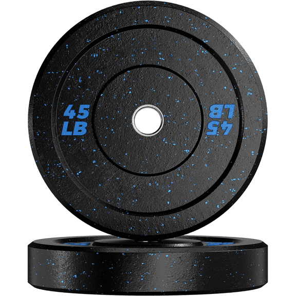 OYang 45LB Bumper Plates 2 inch Rubber Weight PlatesStrength Training Bench Press Squats Powerlifting Weight Training Home Gym