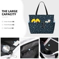 thumbnail image 3 of Yiaed blue insects Print Large Capacity Beach Travel Bag - Waterproof Zipper Vacation Tote for Sandproof Storage, and Camping, 3 of 7