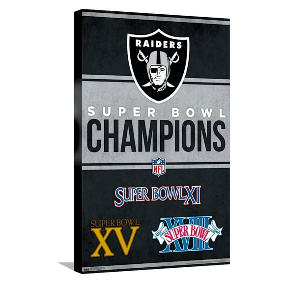 NFL Las Vegas Raiders - Champions 23 Canvas Wall Poster, 14.725" x 22.375"
