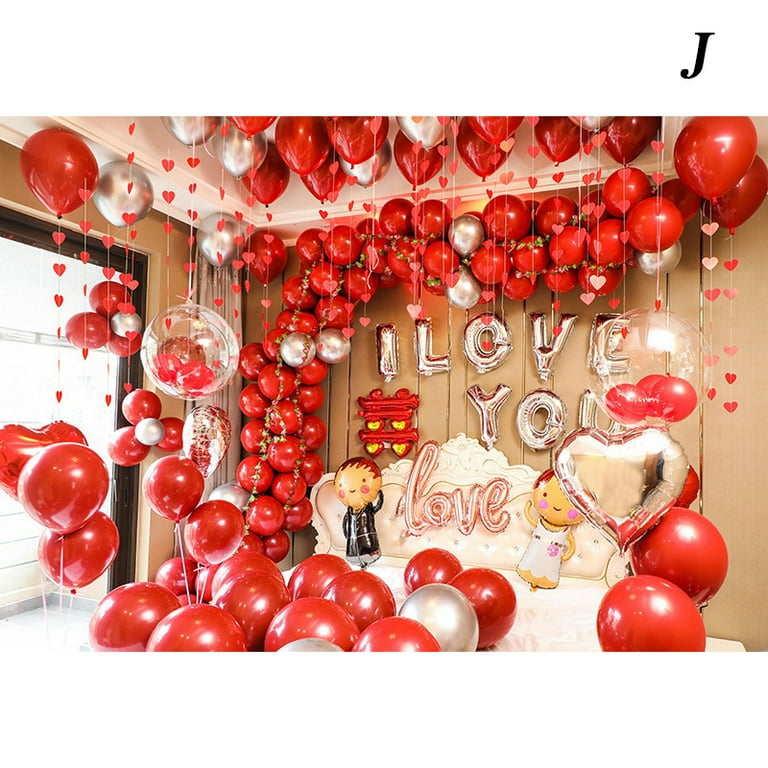 Wedding Room Decoration Wedding Balloon Combination 10 Inch Red ...