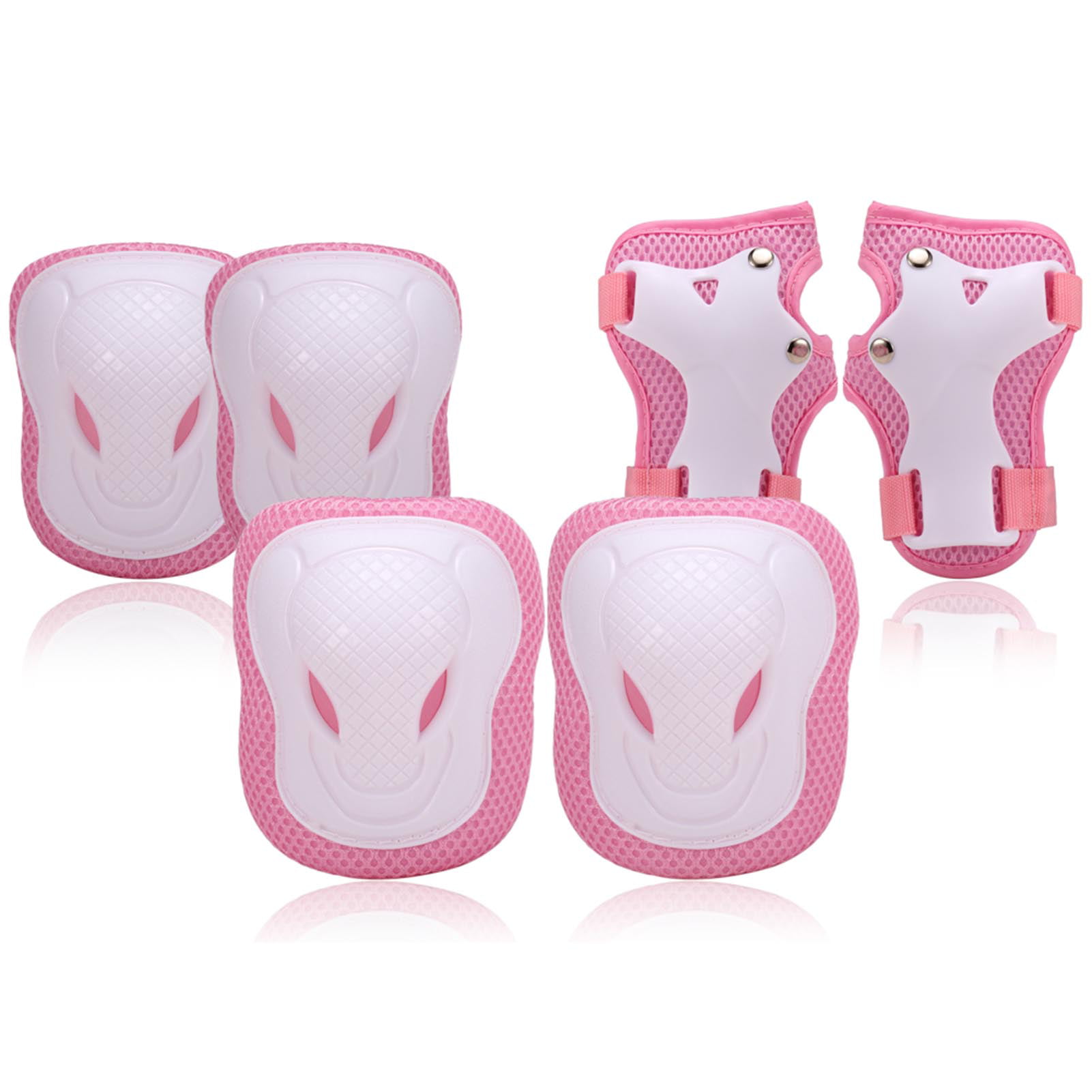 Wrist Elbow Physport 6 pcs set Childs Pink Protective Gear Pads for Knee 