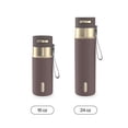 thumbnail image 6 of Contigo AutoSeal Leakproof Stainless Steel Reusable Water Bottle Tumbler with Carrying Strap, Brown/Champagne, 24 oz, 6 of 8