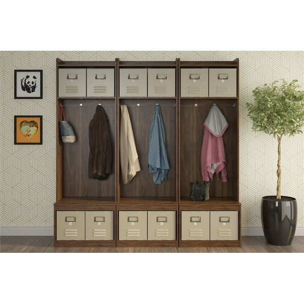 Novogratz Journey Entryway Hall Tree with Storage Bench Set of 3