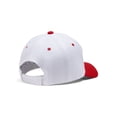 thumbnail image 2 of Adjustable Baseball Structured Cap Hat, White Red, 2 of 2