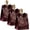 Burgundy, variant on 30 Pack Ivory Gift Box with Leather Handle Leaf Charm Embossed Candy Box for Wedding Birthday Party Decor