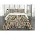 thumbnail image 3 of Ambesonne Mid Century Quilted Bedspread Set 3 Pcs, 2 Color Droplets, Queen Size, Multicolor, 3 of 5