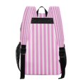 thumbnail image 3 of Ttyddzy Clear Backpack Heavy Duty PVC Transparent Backpack for College Workplace, Pink-white Stripes, 3 of 8