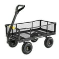 thumbnail image 1 of Gorilla Carts Towable Steel Utility Cart w/ Removable Side Panels, 900 lb Capacity, Black, 1 of 9