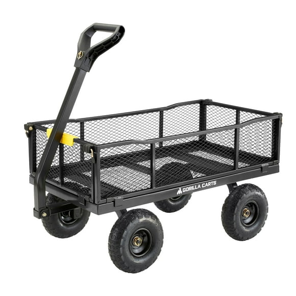 Gorilla Carts Steel Utility Cart Garden Beach Wagon, 900 Pound Capacity