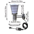 thumbnail image 3 of FSLiving White PMMA Upward Wall Lamp with Auto Timer IP54 with UL Waterproof Plug-in Cord Terrace Light Industrial Barn Sconce Terrace Lights for Outdoor/Indoor Wall Light - 1 Light, 3 of 7