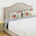 thumbnail image 3 of Yayeee Pillowcase Queen Size Set of 2 Satin Wrinkle Resistant Pillow Case, Beige Apple Pattern, 3 of 7