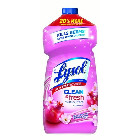 - (2 Pack) Lysol Clean & Fresh Multi-Surface Cleaner, Cherry Blossom, 48oz