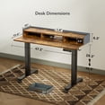 thumbnail image 3 of INNOVAR Electric Standing Desk with Drawers - Adjustable Height Computer Table, Small Stand up Desks with Storage​ Shelf, Adults Sit to Stand Splice Board Desk for Home Office,48 inch,Rustic Brown, 3 of 15