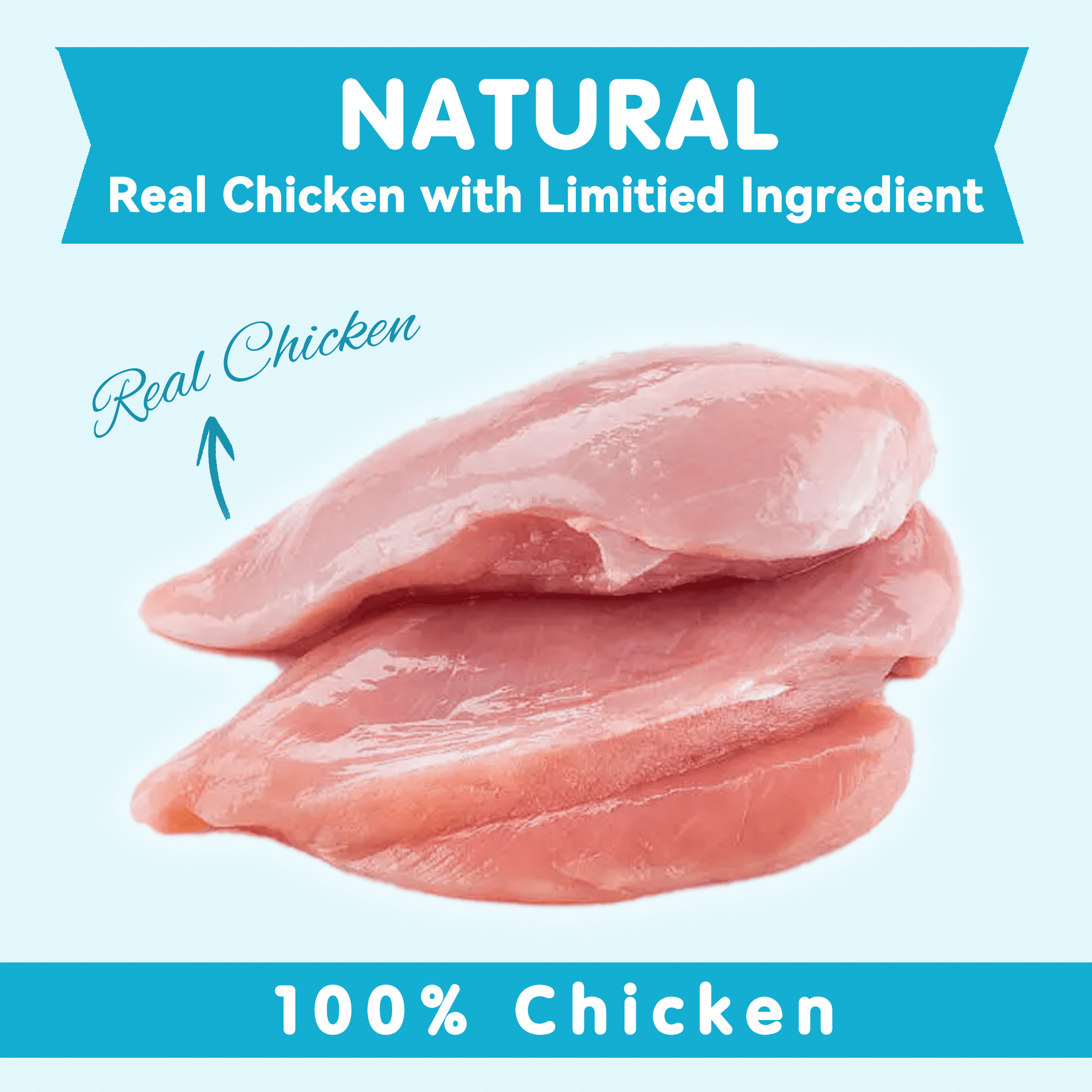 (2 pack) PAWUP Freeze Dried Chicken Slice Dog Treats for Small Medium Large Dogs, Single Ingredient, High Protein, Grain Free Training Snacks, 3.9oz