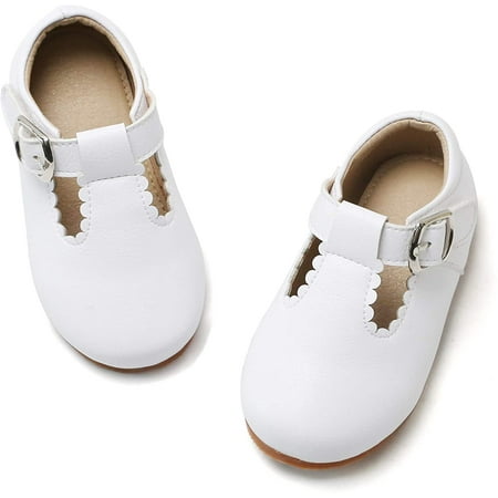 

Toddler Little Girl Mary Jane Dress Shoes - Ballet Flats for Easter Flower Girl Party School Shoes