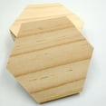thumbnail image 6 of 25 Pieces Hexagonal Wooden Slices for Decoration Beige Color Smooth Surface Ideal for DIY Projects, 6 of 10